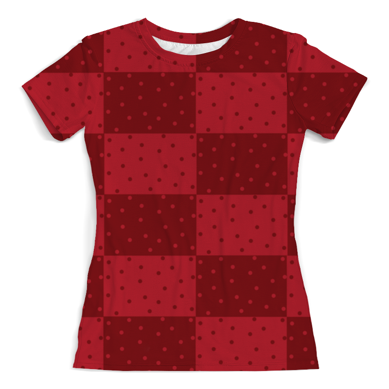 Printio Футболка с полной запечаткой (женская) Красный геометрический узор printio футболка с полной запечаткой мужская прямоугольники