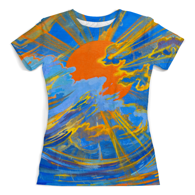 Printio Футболка с полной запечаткой (женская) Солнце printio футболка с полной запечаткой женская луна и солнце