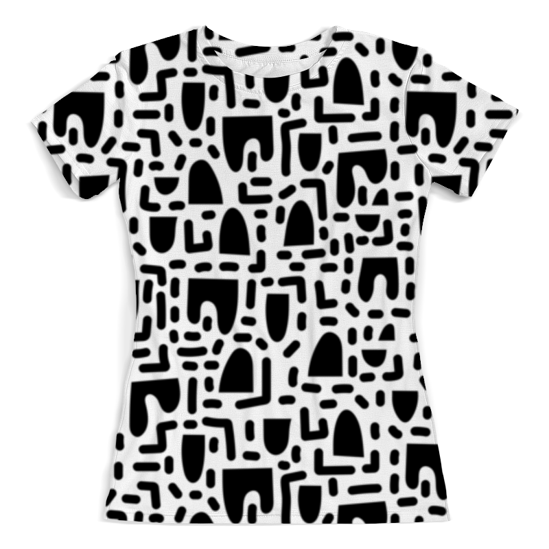 Printio Футболка с полной запечаткой (женская) Черно-белая абстракция printio футболка с полной запечаткой женская черно белая геометрия