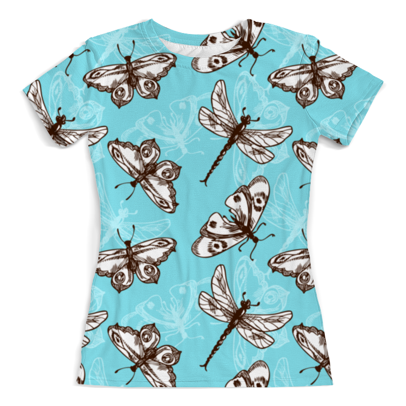 Printio Футболка с полной запечаткой (женская) Бабочки и стрекозы printio футболка с полной запечаткой мужская бабочки и стрекозы