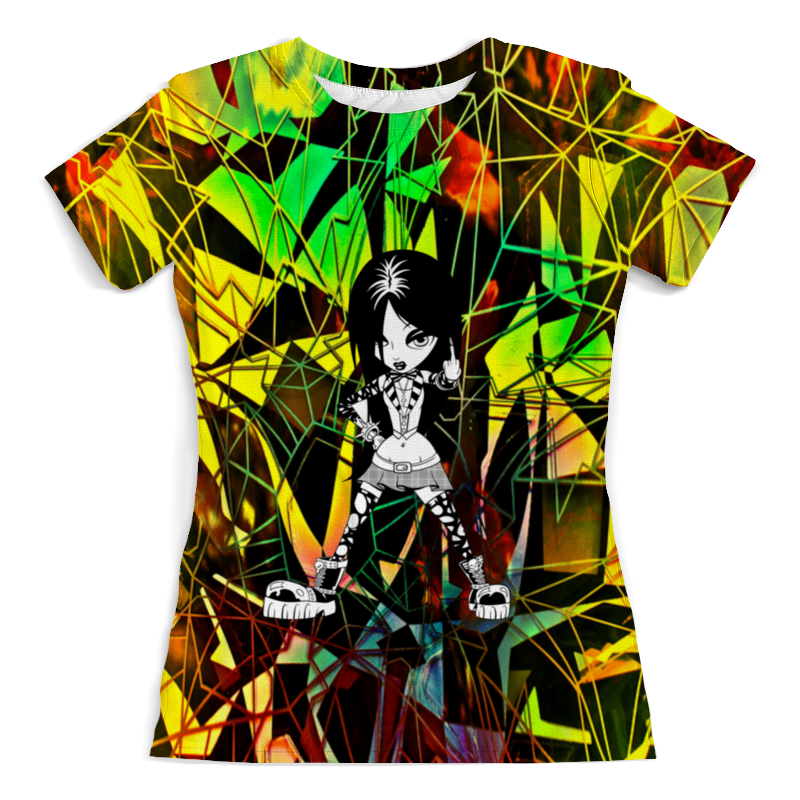 Printio Футболка с полной запечаткой (женская) Девушка и стекла