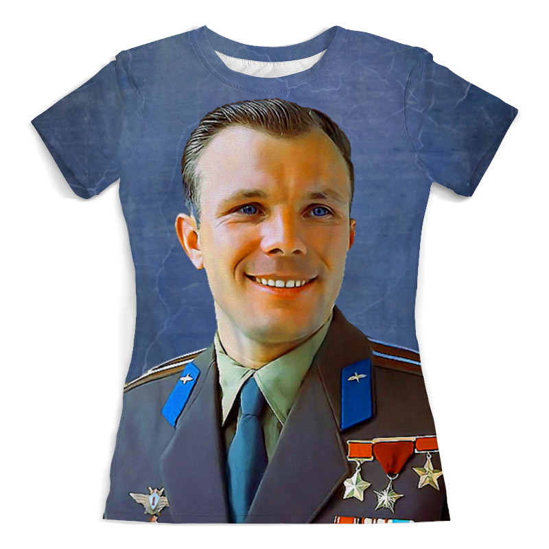 Printio Футболка с полной запечаткой (женская) Гагарин printio футболка с полной запечаткой женская ю а гагарин