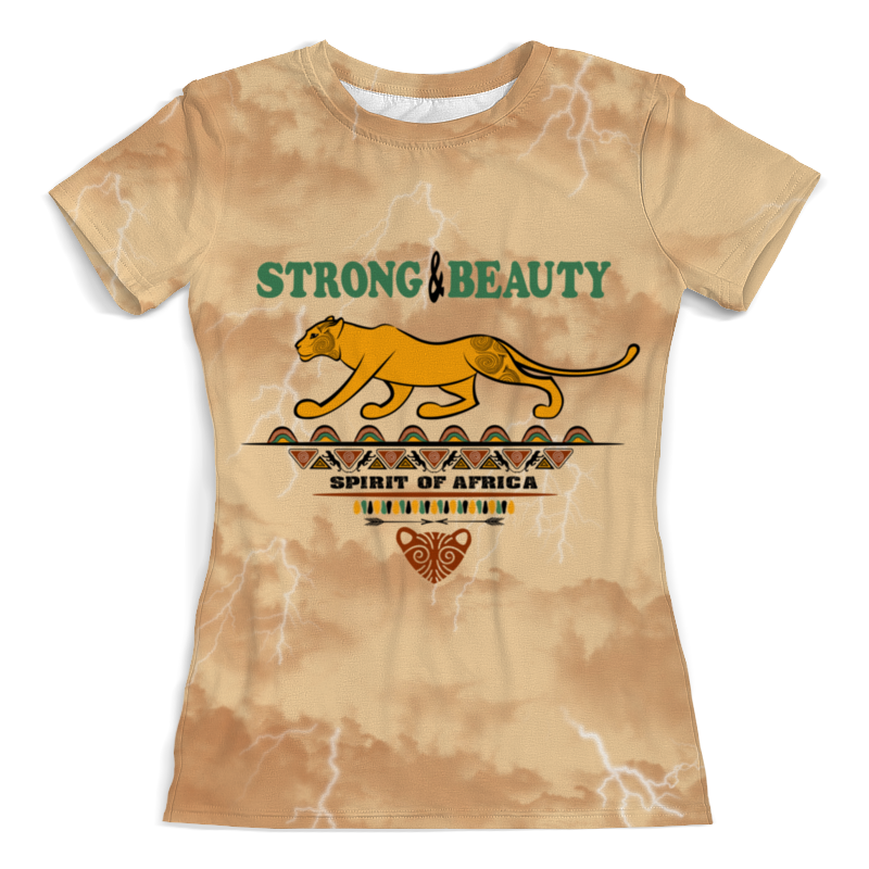Printio Футболка с полной запечаткой (женская) Strong & beauty футболка женская mf львица очки xl