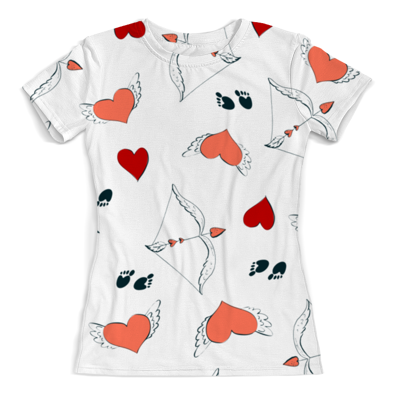 Printio Футболка с полной запечаткой (женская) Сердечки printio футболка с полной запечаткой женская футболка теплые сердечки