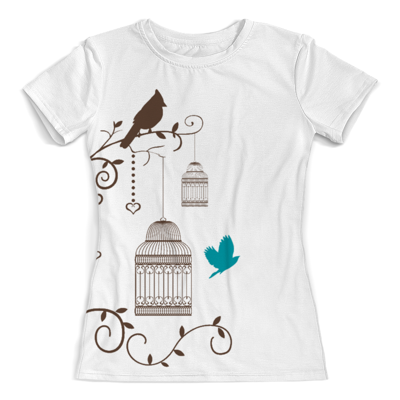 Printio Футболка с полной запечаткой (женская) Птицы printio футболка с полной запечаткой женская птицы