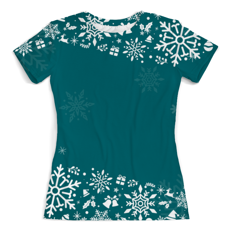 Printio Футболка с полной запечаткой (женская) Снежинки