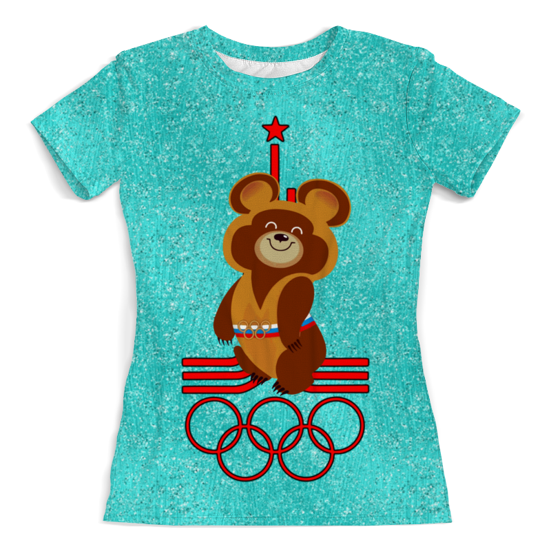 Printio Футболка с полной запечаткой (женская) Олимпийский мишка printio футболка с полной запечаткой женская олимпийский мишка 1980