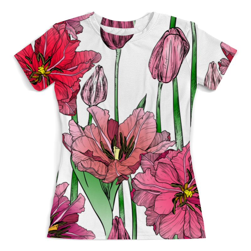 Printio Футболка с полной запечаткой (женская) Маки в цвету printio футболка с полной запечаткой женская маки в цвету