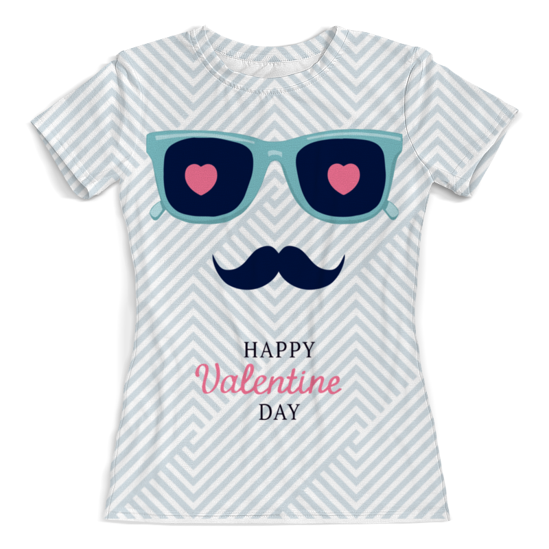 Printio Футболка с полной запечаткой (женская) Happy valentine day printio футболка с полной запечаткой для девочек i hate valentine s day
