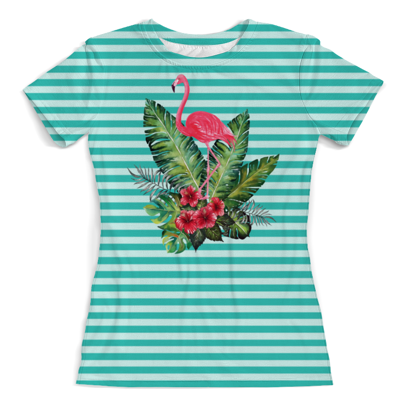 Printio Футболка с полной запечаткой (женская) Розовый фламинго