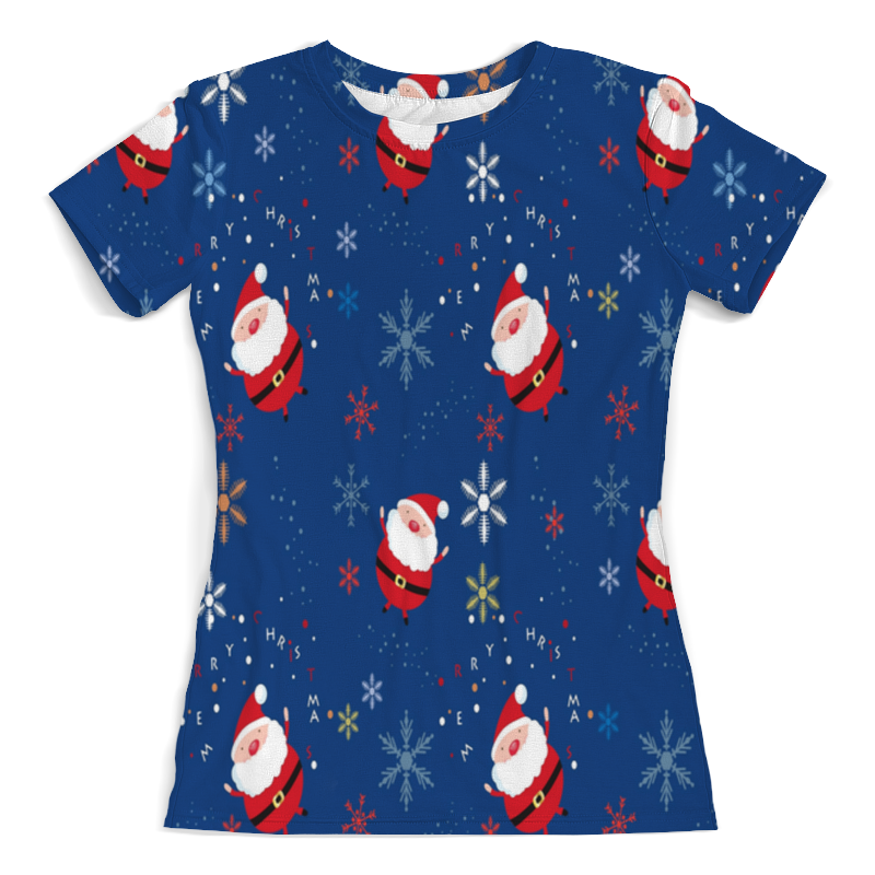 printio футболка с полной запечаткой для девочек снеговички и деды морозы Printio Футболка с полной запечаткой (женская) Деды морозы