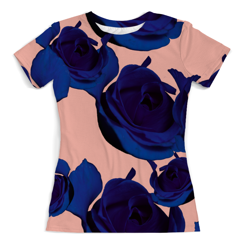 Printio Футболка с полной запечаткой (женская) Синие розы printio футболка с полной запечаткой мужская синие розы