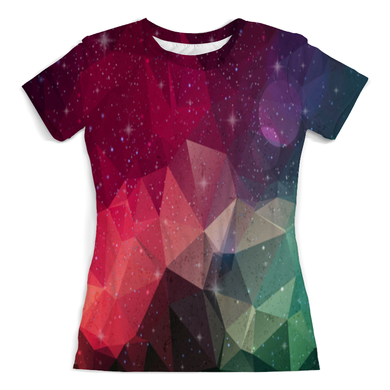 Футболка с полной запечаткой (женская) — пол: ЖЕН, материал: СИНТЕТИКА.