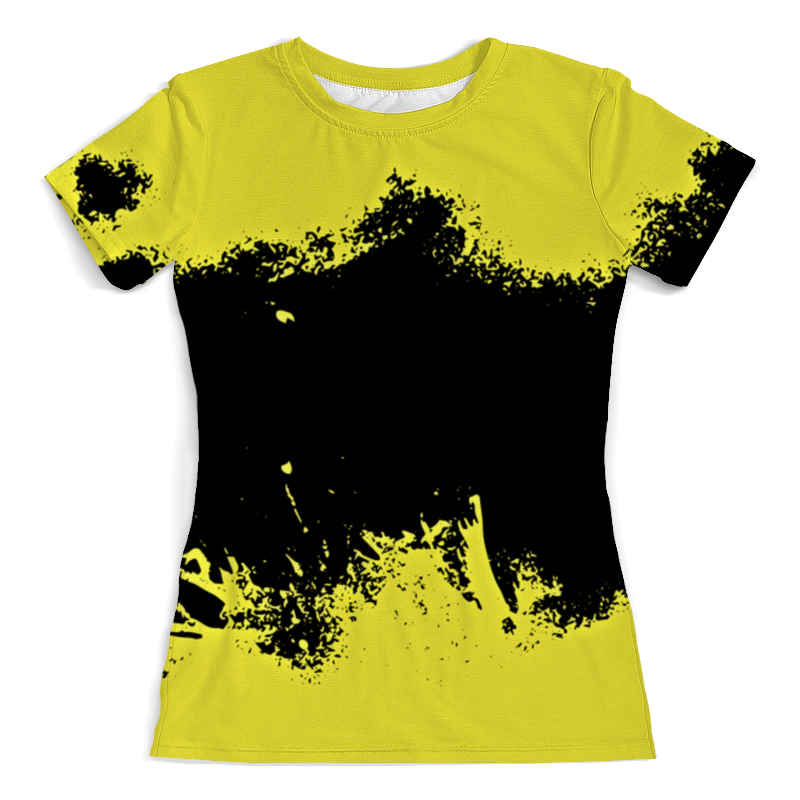 Printio Футболка с полной запечаткой (женская) Черно-желтые краски printio футболка с полной запечаткой женская черно белые краски