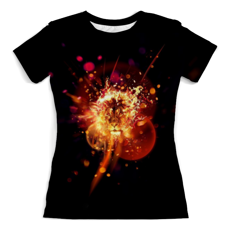 Printio Футболка с полной запечаткой (женская) Огненный лев printio футболка с полной запечаткой женская огненный дракон