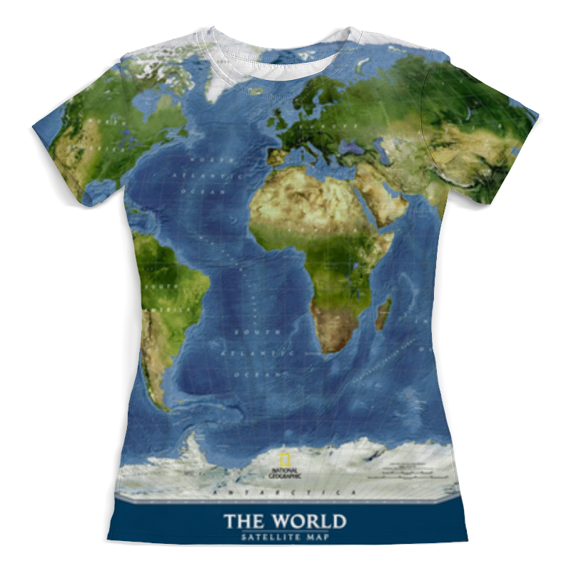 Printio Футболка с полной запечаткой (женская) Карта мира printio футболка с полной запечаткой для мальчиков карта мира