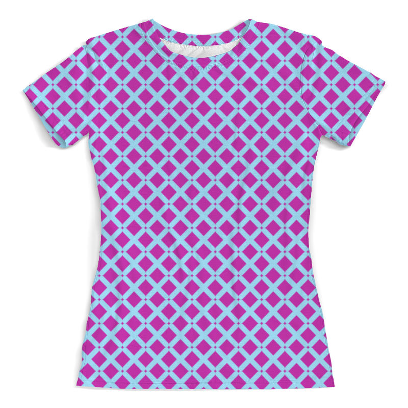 Printio Футболка с полной запечаткой (женская) Клетка цветная printio футболка с полной запечаткой для девочек цветная клетка