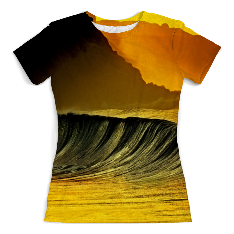 Printio Футболка с полной запечаткой (женская) Волны моря printio футболка с полной запечаткой для девочек волны моря