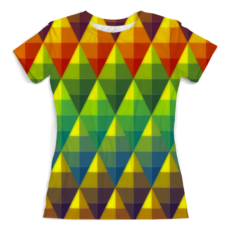 Printio Футболка с полной запечаткой (женская) Треугольники цветов printio футболка с полной запечаткой женская треугольники цветов