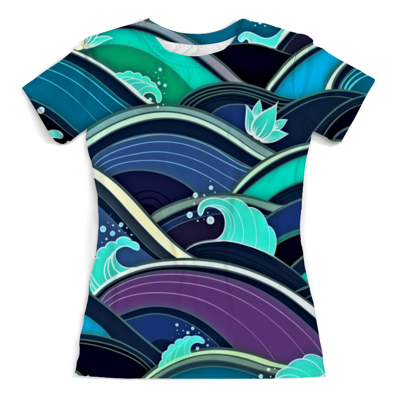 Printio Футболка с полной запечаткой (женская) Волны