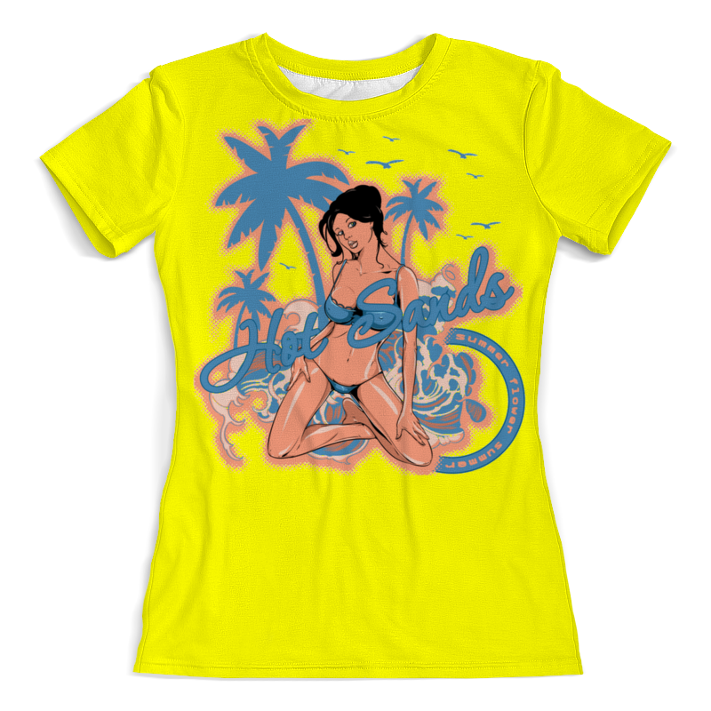 Printio Футболка с полной запечаткой (женская) Девушка на отдыхе printio футболка с полной запечаткой женская корги на отдыхе