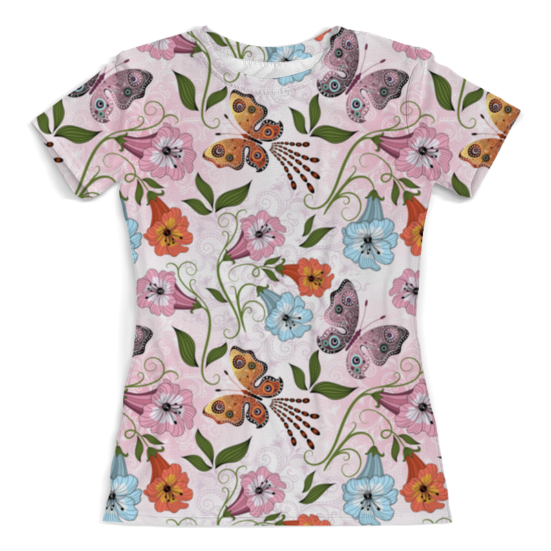 Printio Футболка с полной запечаткой (женская) Летние цветы printio футболка с полной запечаткой женская летние цветы