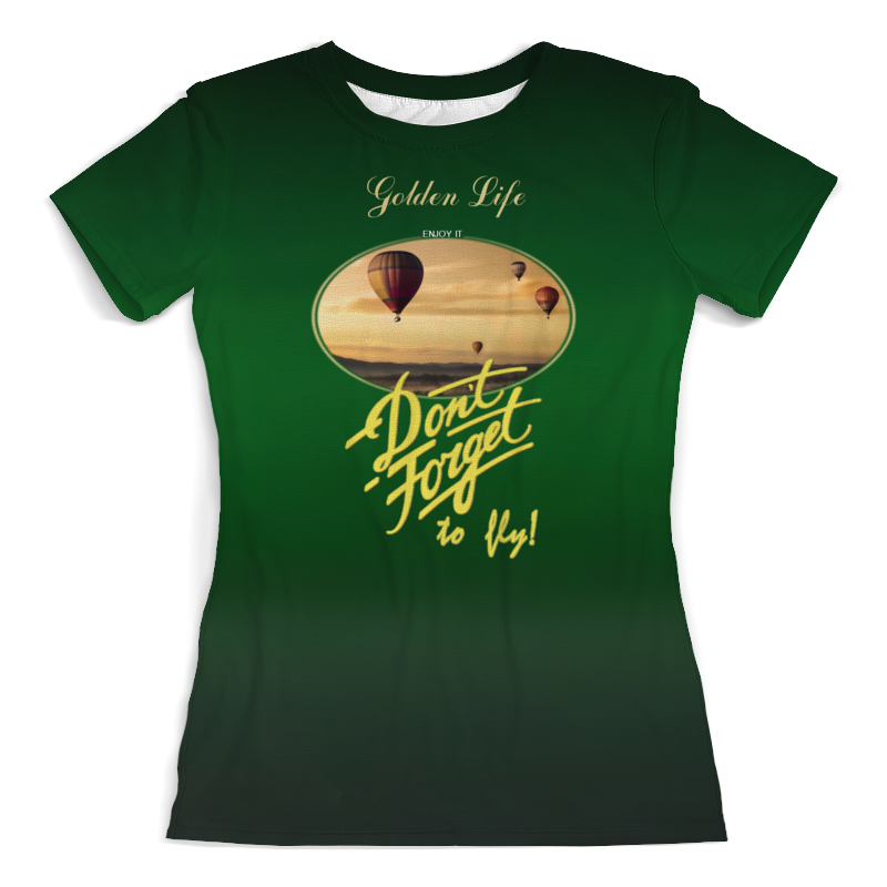 Printio Футболка с полной запечаткой (женская) «золотая жизнь» printio футболка с полной запечаткой для девочек не забывайте летать вариант 171120t1035