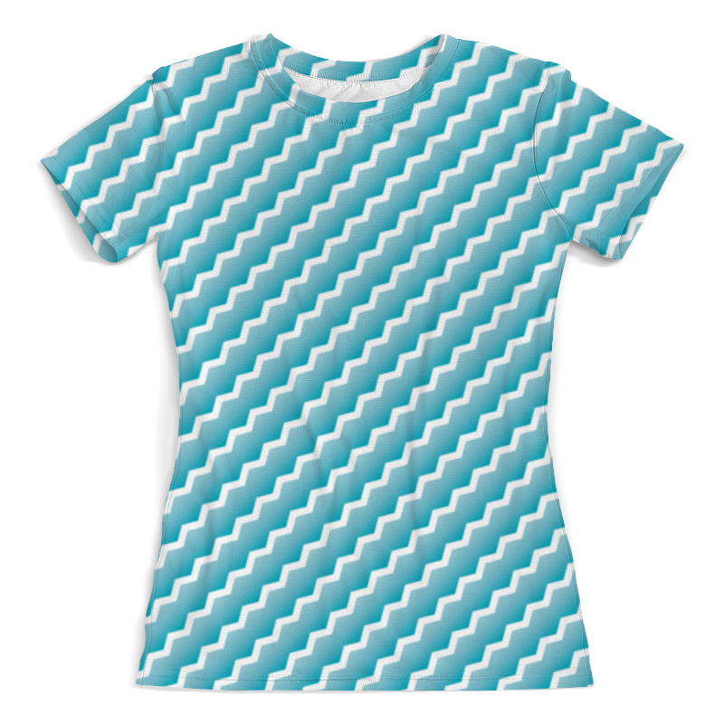 printio футболка с полной запечаткой женская тренерская женская Printio Футболка с полной запечаткой (женская) Женская голубая с диагональю