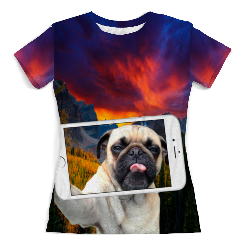 Printio Футболка с полной запечаткой (женская) Мопс (dog) printio футболка с полной запечаткой женская горы 3d