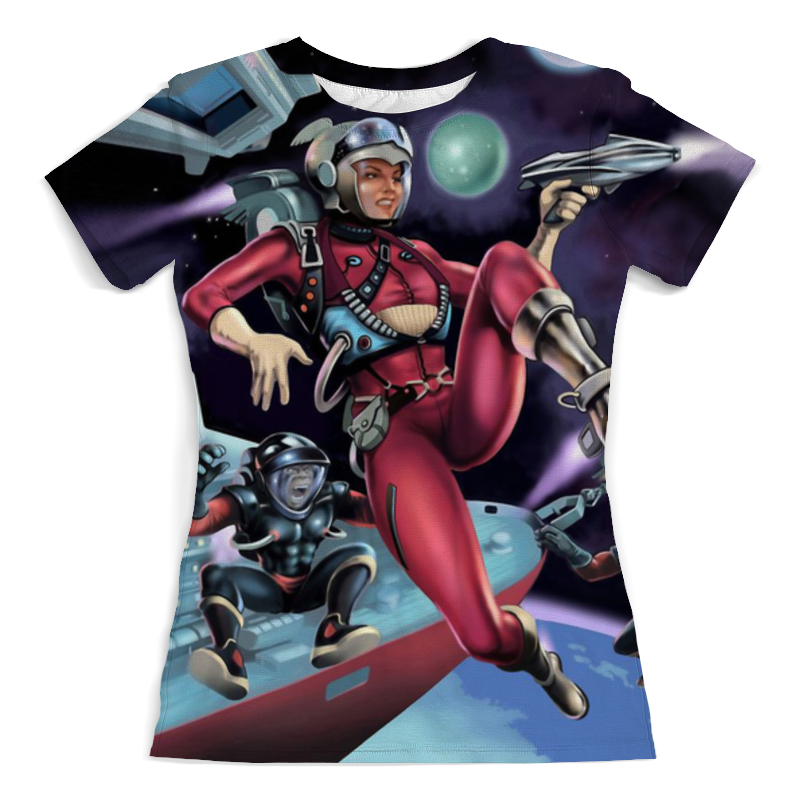 Printio Футболка с полной запечаткой (женская) Космическая героиня printio футболка с полной запечаткой женская космическая сосна