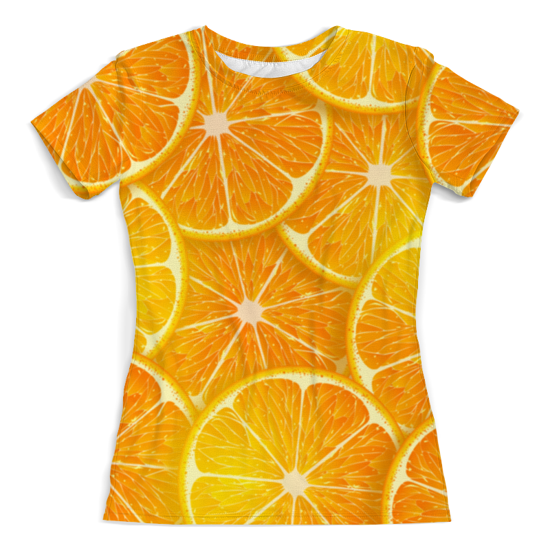 Printio Футболка с полной запечаткой (женская) Апельсины printio футболка с полной запечаткой женская ом и вся жизнь есть йога радужный дизайн