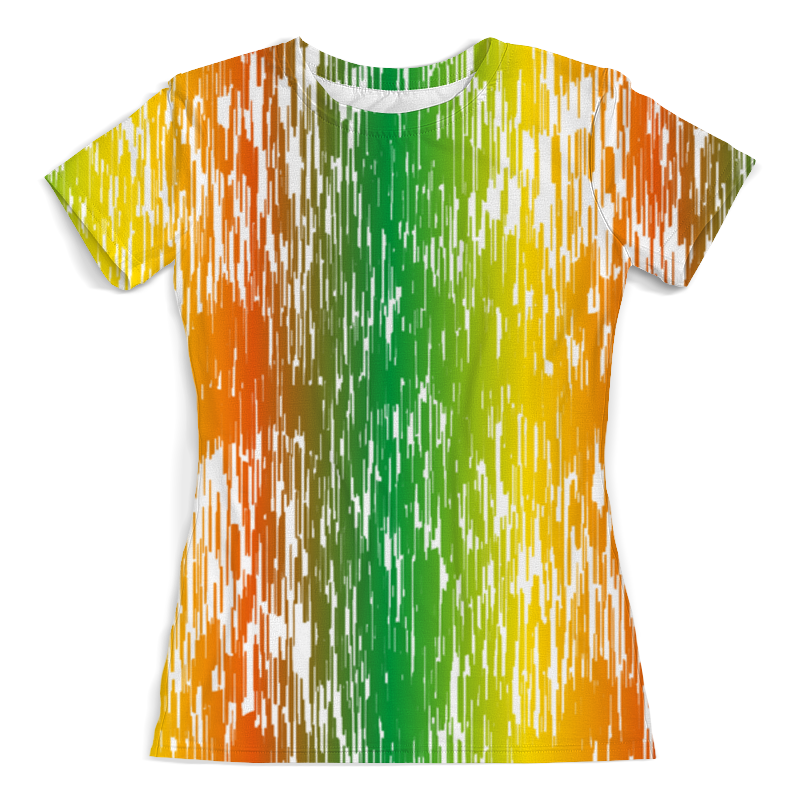 Printio Футболка с полной запечаткой (женская) Разноцветная абстракция с белыми всполохами printio футболка с полной запечаткой для девочек солнечная лилия