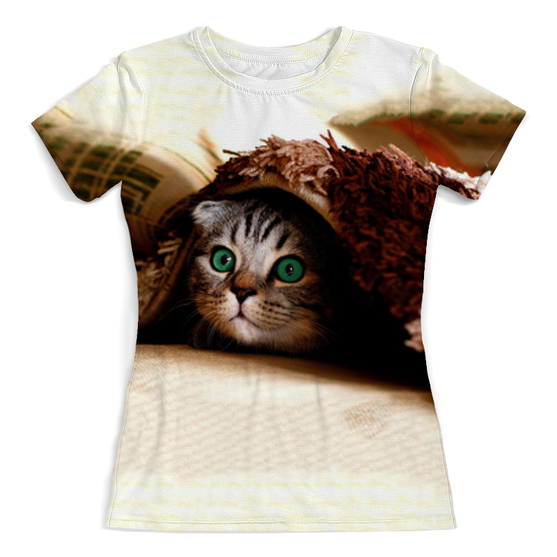 printio футболка с полной запечаткой женская домашняя кухня женская с полной запечаткой Printio Футболка с полной запечаткой (женская) Котик