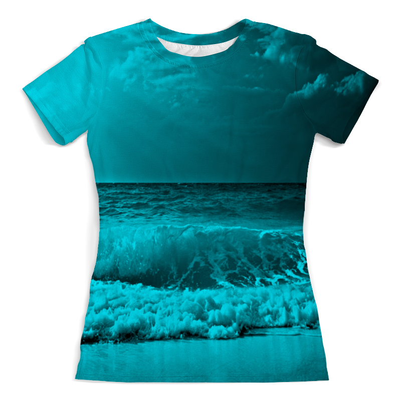 Printio Футболка с полной запечаткой (женская) Морские волны printio футболка с полной запечаткой женская орнамент пейсли морские волны
