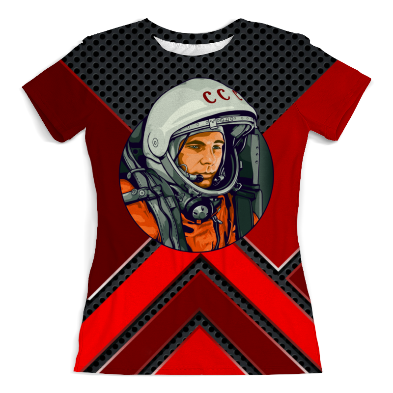 Printio Футболка с полной запечаткой (женская) Гагарин printio футболка с полной запечаткой женская ю а гагарин