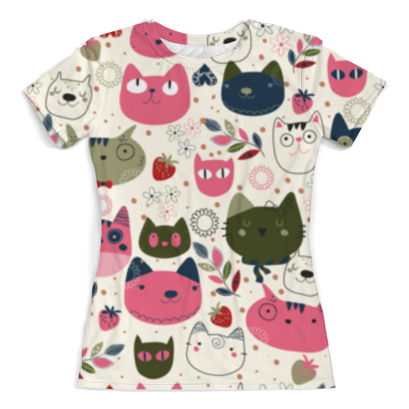 Printio Футболка с полной запечаткой (женская) Котики printio футболка с полной запечаткой женская котики цветные