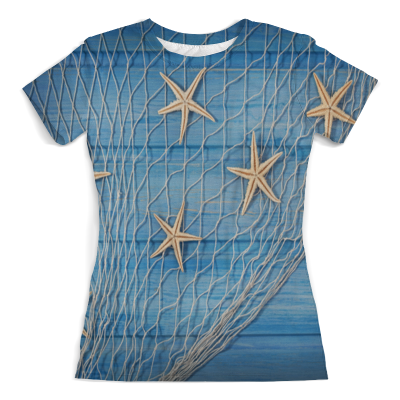 Printio Футболка с полной запечаткой (женская) Морские звезды
