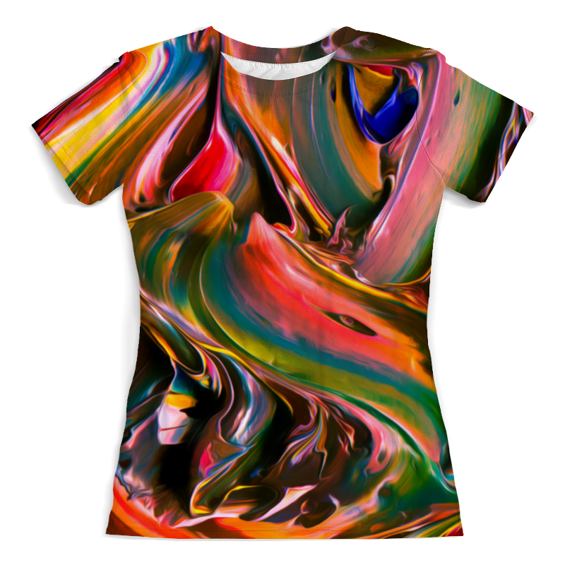 Printio Футболка с полной запечаткой (женская) Смесь красок