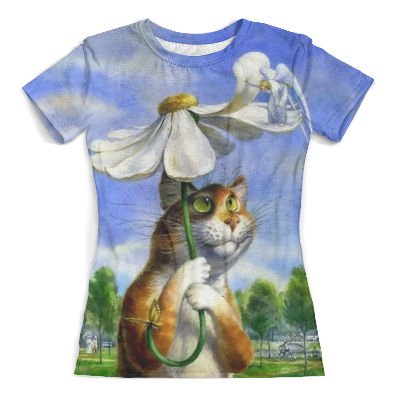 Printio Футболка с полной запечаткой (женская) Котик (1) printio футболка с полной запечаткой женская котик с ромашками 1