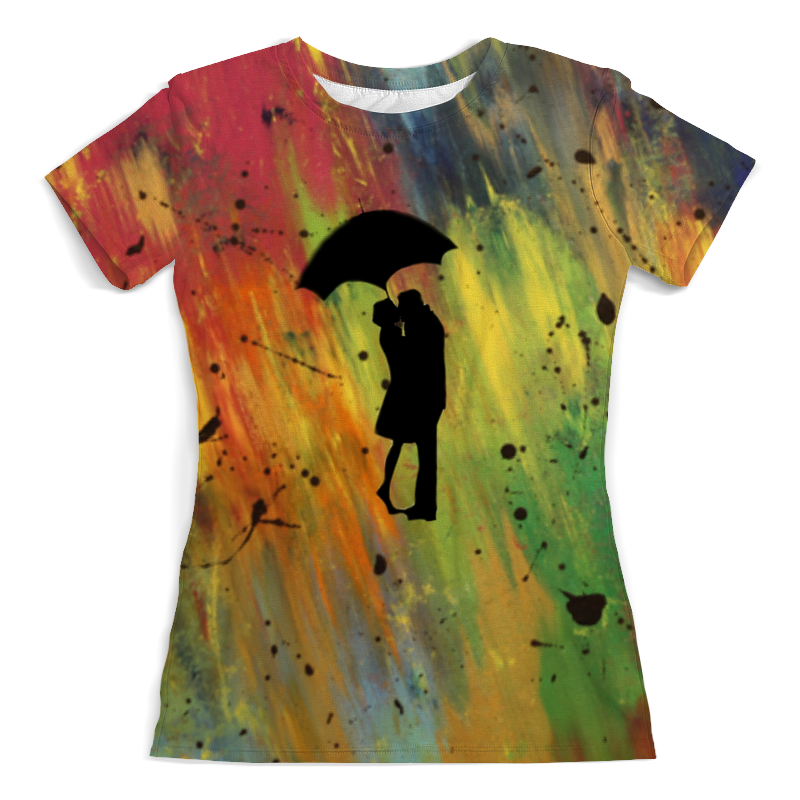 Printio Футболка с полной запечаткой (женская) Двое под дождём printio футболка с полной запечаткой женская двое под дождём