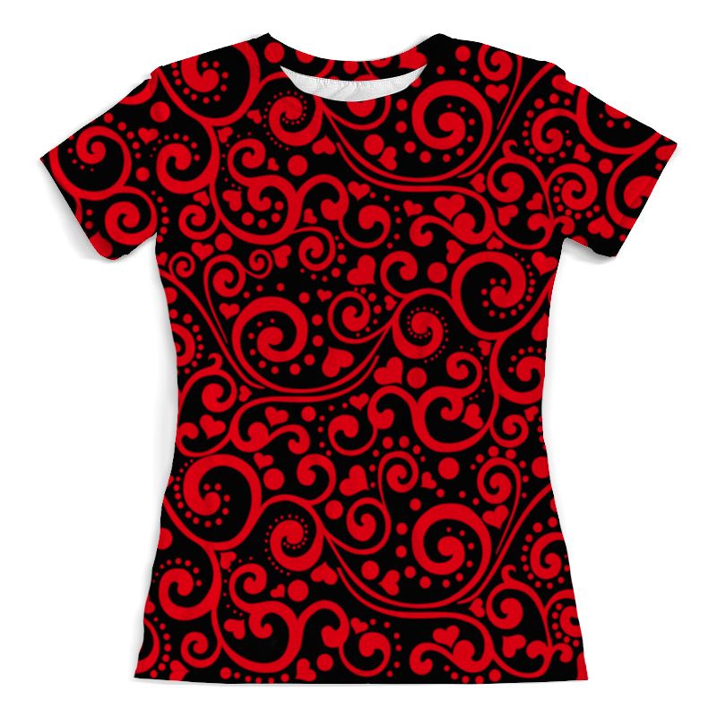 Printio Футболка с полной запечаткой (женская) красный узор женская футболка узор сердце l красный