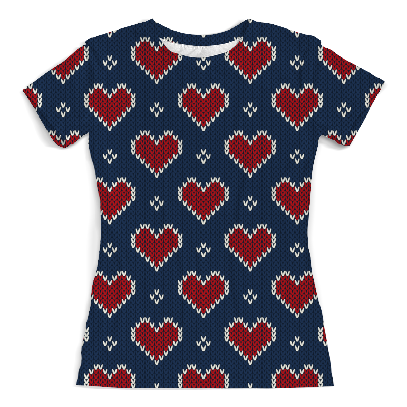 Printio Футболка с полной запечаткой (женская) Футболка теплые сердечки printio футболка с полной запечаткой женская футболка теплые сердечки