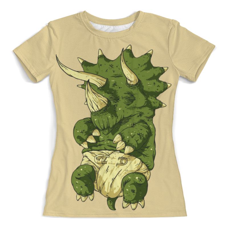Printio Футболка с полной запечаткой (женская) Dino baby/ динозаврик printio футболка с полной запечаткой мужская dino super mario