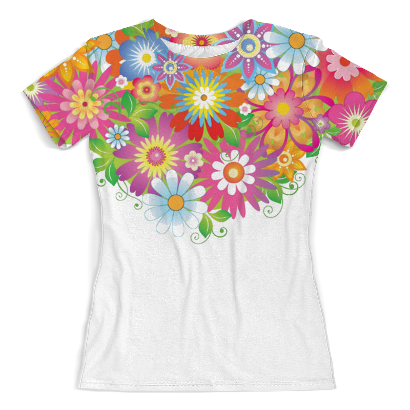 Printio Футболка с полной запечаткой (женская) Цветы printio футболка с полной запечаткой женская цветочный рисунок