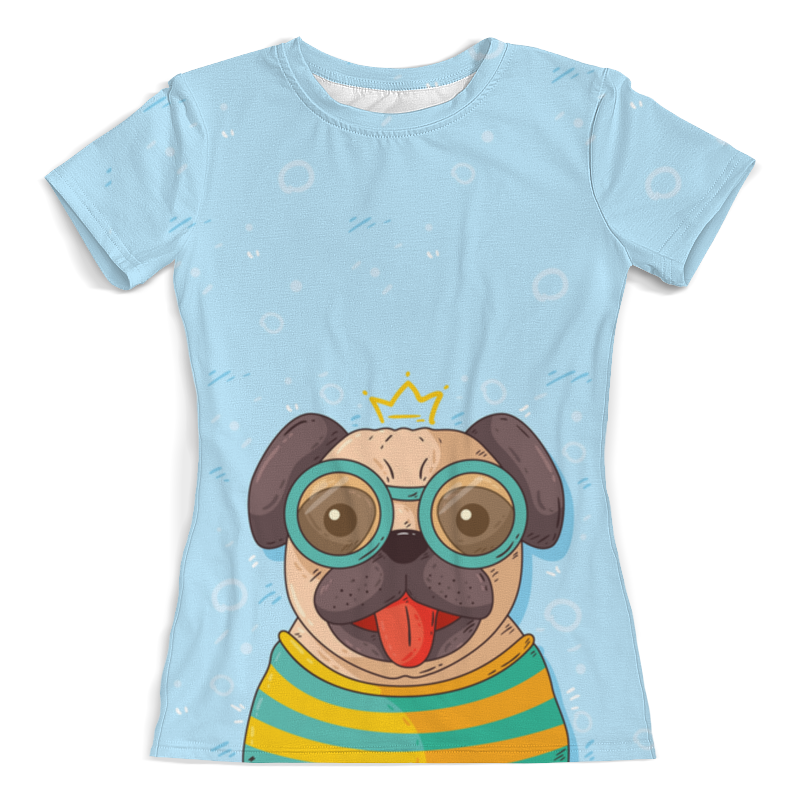 Printio Футболка с полной запечаткой (женская) Песик в очках