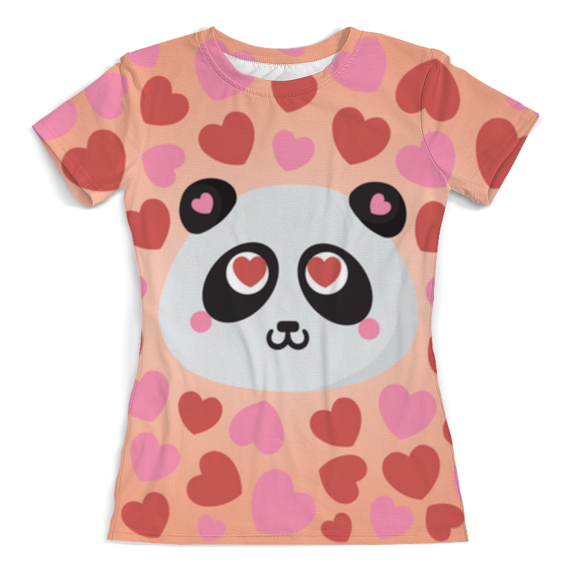 Printio Футболка с полной запечаткой (женская) Влюбленная панда printio футболка с полной запечаткой женская панда