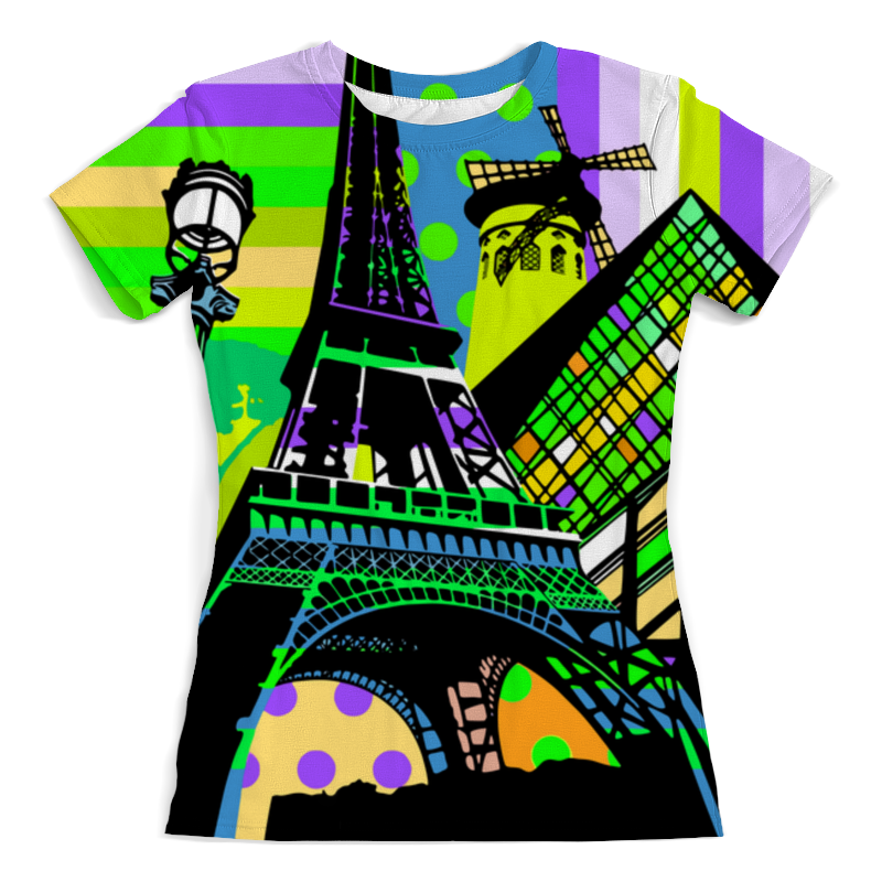 Printio Футболка с полной запечаткой (женская) Paris pop art printio футболка с полной запечаткой женская paris