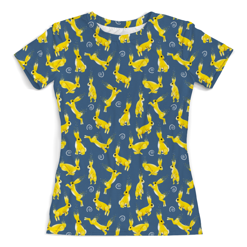 printio футболка с полной запечаткой для мальчиков зайчики Printio Футболка с полной запечаткой (женская) Sunny bunnies