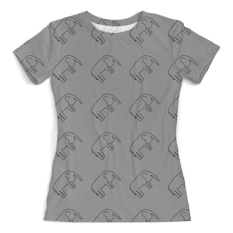Printio Футболка с полной запечаткой (женская) Черный слон printio футболка с полной запечаткой женская слон