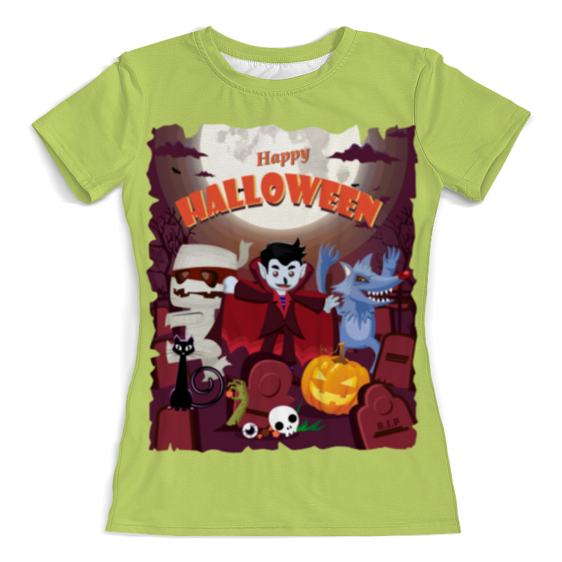 Printio Футболка с полной запечаткой (женская) Happy halloween printio футболка с полной запечаткой мужская тыква happy halloween